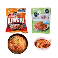 Pack Ramen Shin Kimchi 2pza Fideos Ramen y Kimchi Vegano